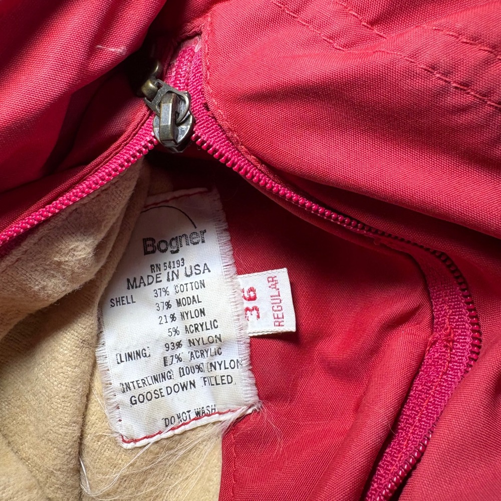 Vintage Bogner Red Goose Down Puffer Ski Jacket USA Made Womens EUR 36 Retro - Picture 2 of 13